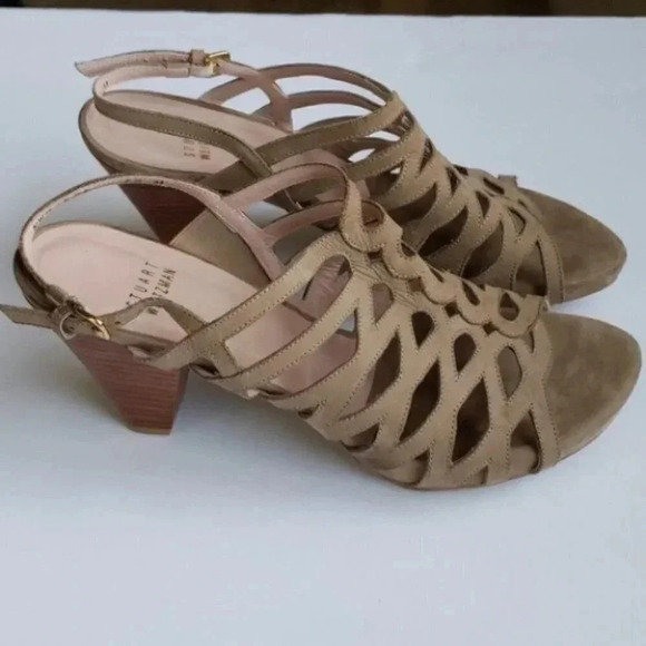 Stuart Weitzman Rollover Nubuck Sandals - Picture 5 of 16
